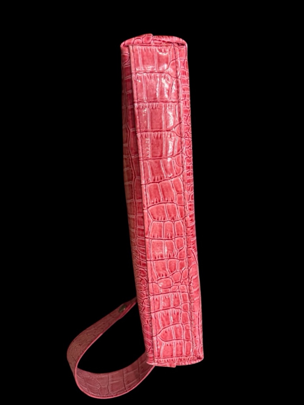 Pink Croc-Embossed Clutch - Picture 3 of 3